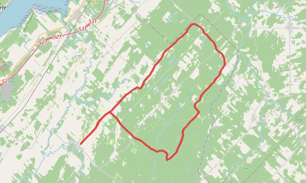 Carte de la sortie Gravel du Loup - 50km