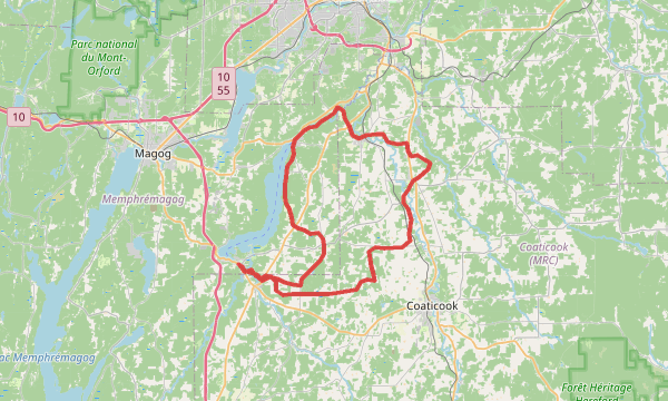 Carte de la sortie Le p'tit bonheur 80km/1200MD+