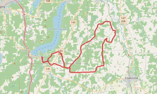 Carte de la sortie Parcours Gourmand-Gravel