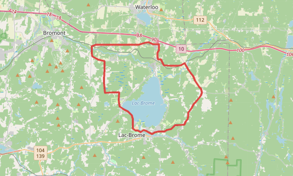 Carte de la sortie Slow Ride avec arrêt Virgin Hill Coffee